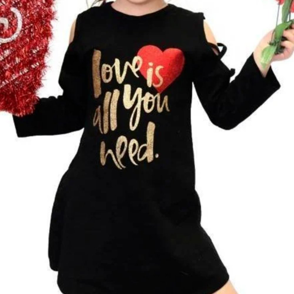 Girls Love is All You Need Dress Toddler Size 2/3